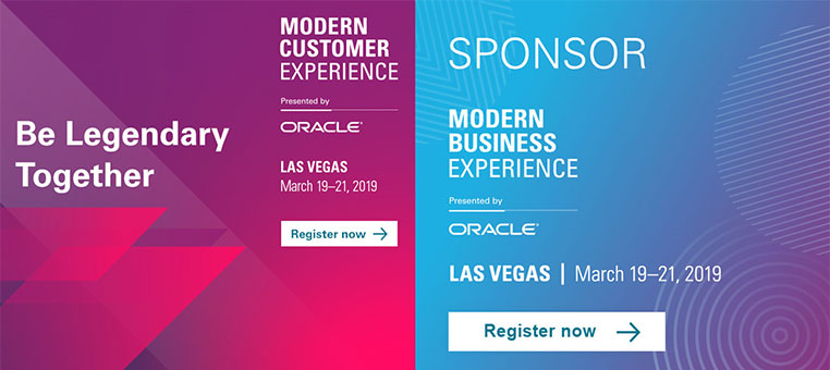 Happening This Week:  Oracle Modern CX and Oracle Modern BX in Las Vegas